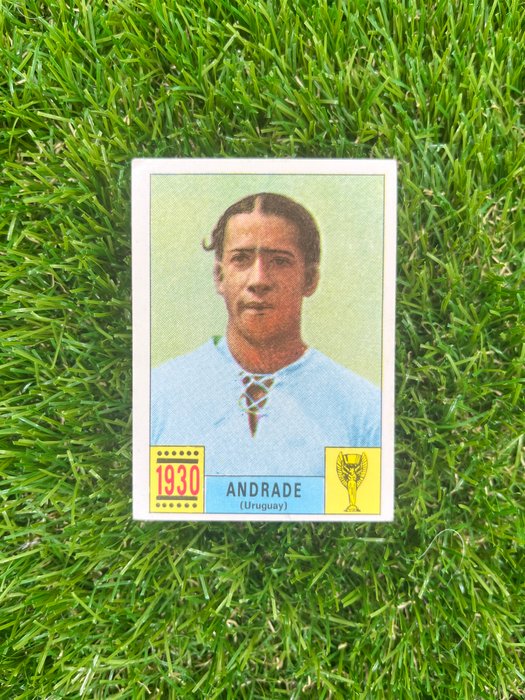 Panini - Mexico 70 World Cup - History 1930 - Andrade - Red Black back Card