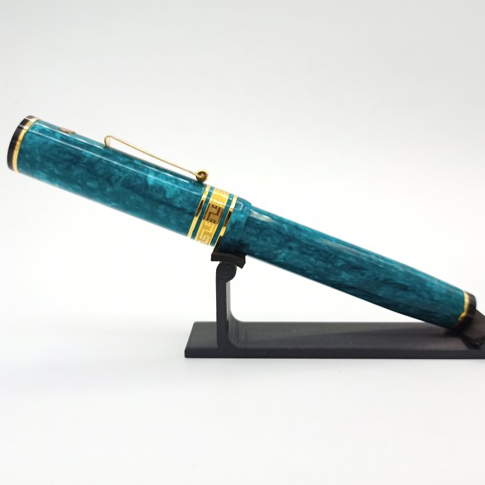 Wahl Eversharp Pen - Decoband - Green Jade - Gold Trim - Fyldepen