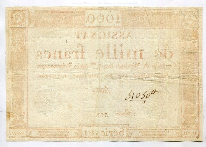 Frankrig. - 1000 Francs - 1794 - LAF 175  (Ingen mindstepris)