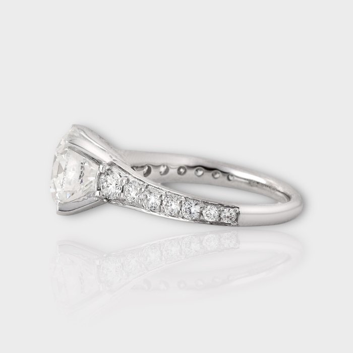 Ingen mindstepris - Ring - 14 karat Hvidguld -  3.72ct. tw. Diamant (Laboratoriedyrket) - Diamant - IGI 3,05 Ct Ideal E-F VS