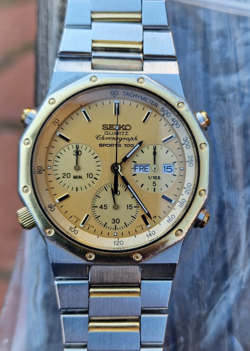 Seiko - Chronograph - Ingen mindstepris - 7A38-702A - Mænd - 1980-1989