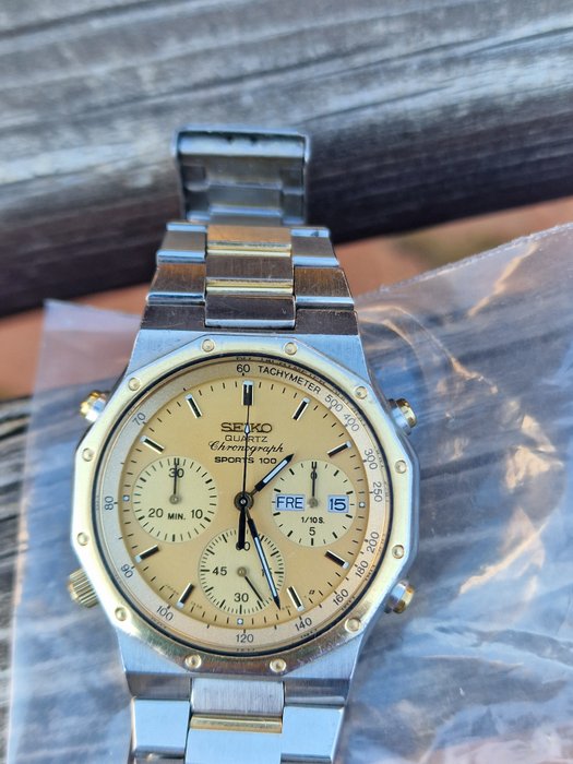 Seiko - Chronograph - Ingen mindstepris - 7A38-702A - Mænd - 1980-1989