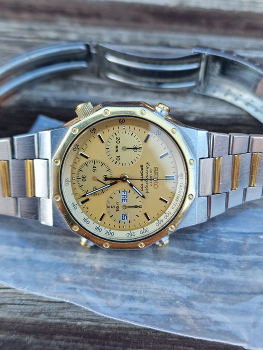 Seiko - Chronograph - Ingen mindstepris - 7A38-702A - Mænd - 1980-1989