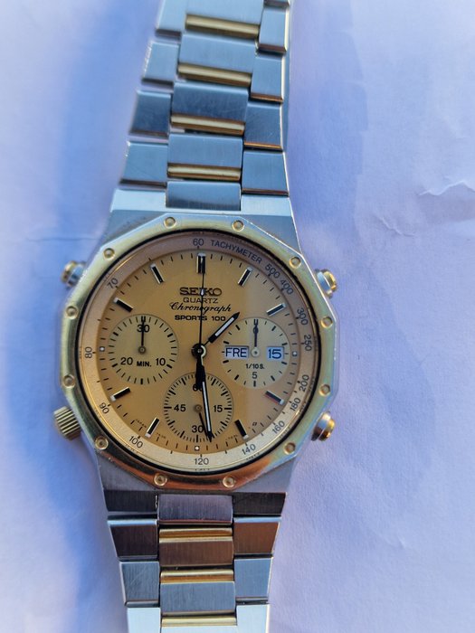 Seiko - Chronograph - Ingen mindstepris - 7A38-702A - Mænd - 1980-1989