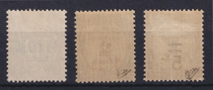 Frankrig 1929/1931 - Toldstempler nr 63 64 og 65 Nye** herunder signerede kalve - Yvert