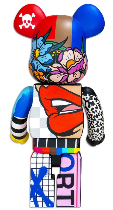 Jay Kaes (1985) - Bearbrick 1000% Hand painted (original artwork)