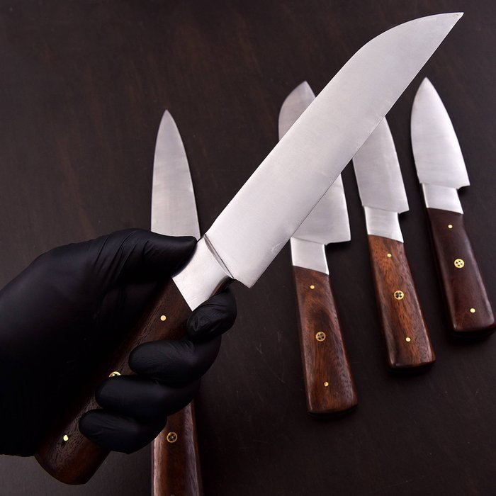 Køkkenkniv - Chef's knife - Håndlavet stål, træ - Nordamerika