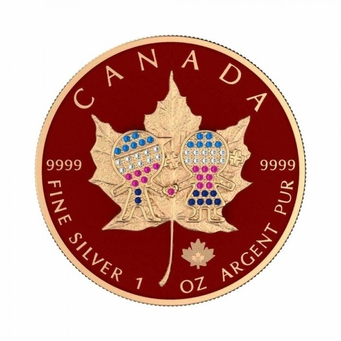 Canada 5 Dollars 2019 Maple Leaf - Family Day - 3D-Effekt 1 Oz (999)  (Ingen mindstepris)