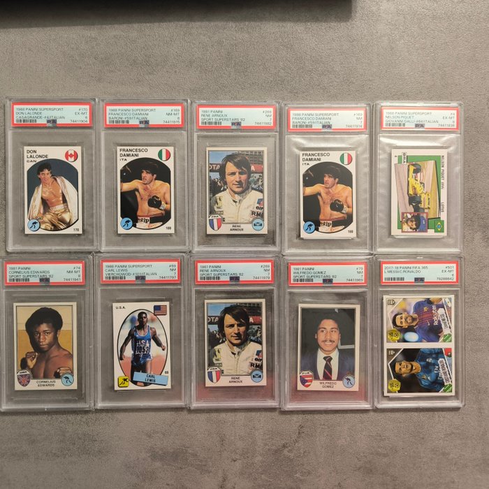 1981, 1988 Panini Supersport - PSA - 10 Graded sticker