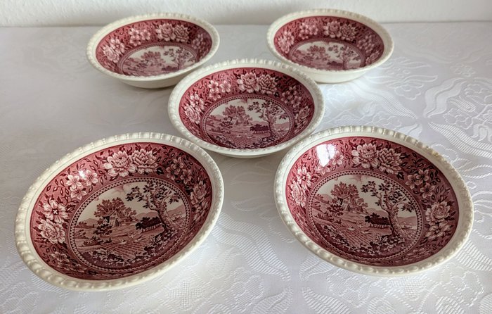 Villeroy  Boch - Sæt skåle (5) - Rusticana rot - Porcelæn - Middagsservice, skål