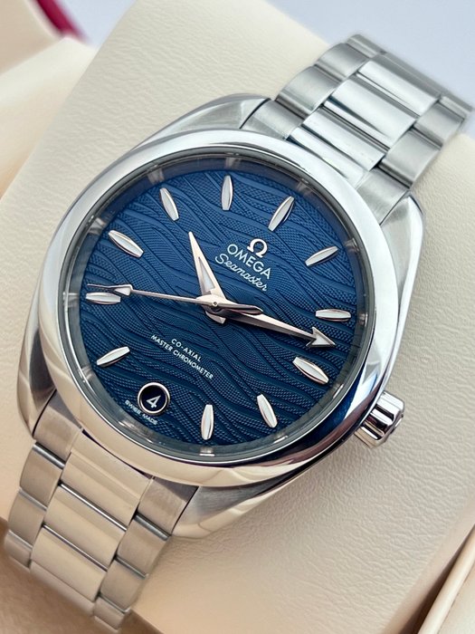 Omega - Seamaster Aqua Terra 150M CO-Axsial Master Chronometer Blue Wavy dial Automatic - 220.10.34.20.03.001 - Kvinder - 2011-nu