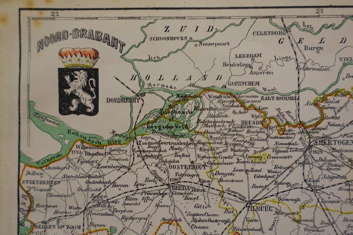 Holland - Nordbrabant; Albertus Braakensiek - Noord-Brabant - omkring 1869