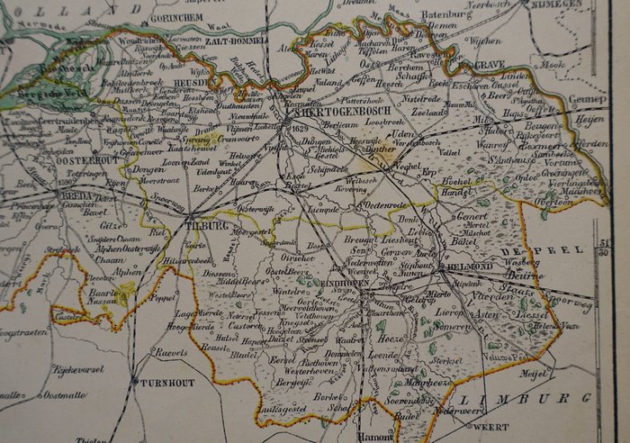 Holland - Nordbrabant; Albertus Braakensiek - Noord-Brabant - omkring 1869