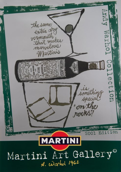 Andy Warhol (after) - MARTINI ART GALLERY (1962) - "is something special on the rocks!" - 2000'erne