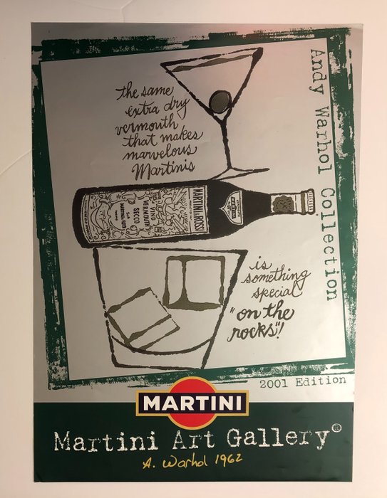 Andy Warhol (after) - MARTINI ART GALLERY (1962) - "is something special on the rocks!" - 2000'erne