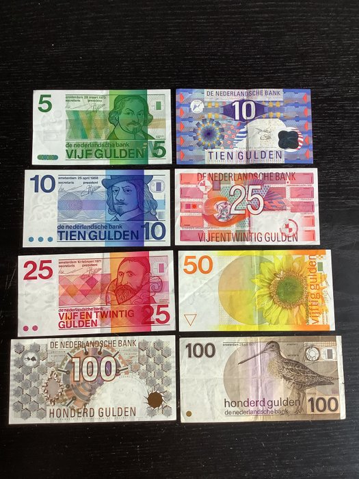 Holland. - 8 banknotes - various dates  (Ingen mindstepris)