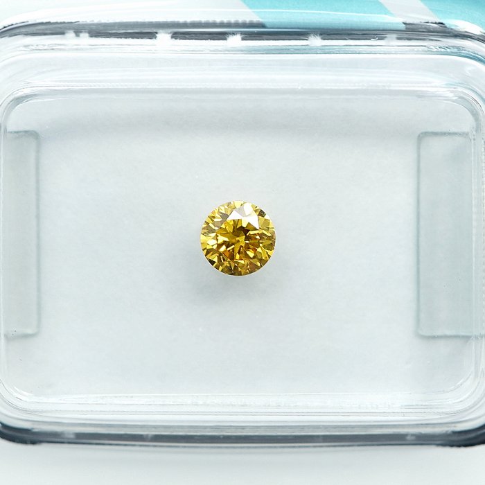 1 pcs Diamant  (Naturfarvet)  - 0.20 ct - Fancy intense Gul - SI2 - International Gemological Institute (IGI)