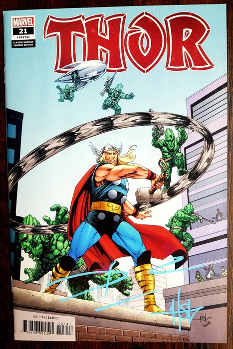 Thor #21 Key Issue :  - 1st Full App God of Hammers - Signed by creator Donny Cates and cover artist Crees Lee - With COA - 1 Signed comic/2022