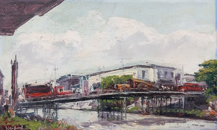 Sujatno Koempoel ( 1912-1987 ) - De oude rode brug Surabaya