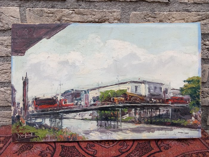 Sujatno Koempoel ( 1912-1987 ) - De oude rode brug Surabaya