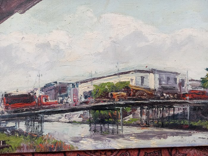 Sujatno Koempoel ( 1912-1987 ) - De oude rode brug Surabaya