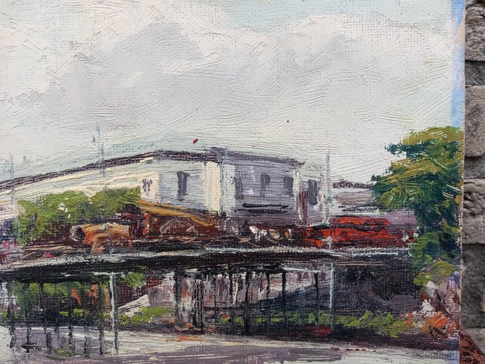 Sujatno Koempoel ( 1912-1987 ) - De oude rode brug Surabaya