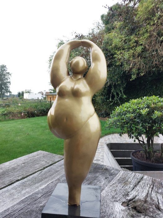 Statue, abstract image of a gymnastic lady - 50 cm - polyresin