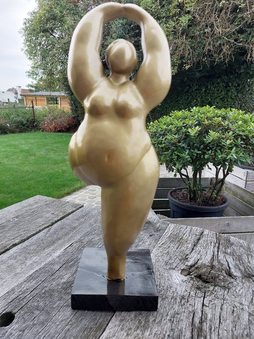 Statue, abstract image of a gymnastic lady - 50 cm - polyresin