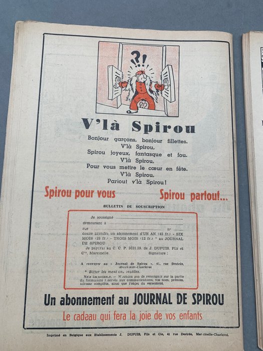 Publicité pour le Journal de Spirou - Journal Bonnes Soirées - 1941