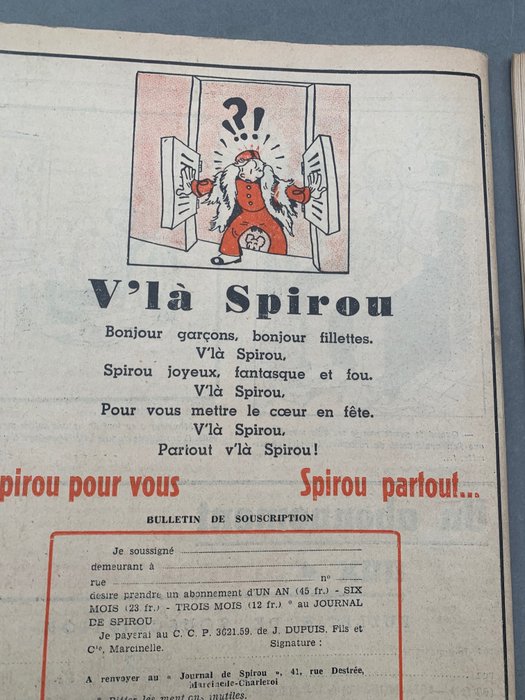 Publicité pour le Journal de Spirou - Journal Bonnes Soirées - 1941