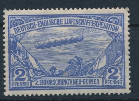 Tysk Ny Guinea 1913 - Donationsstempel til den "tysk-engelske luftekspedition for at udforske Ny Guinea - Sieger SI