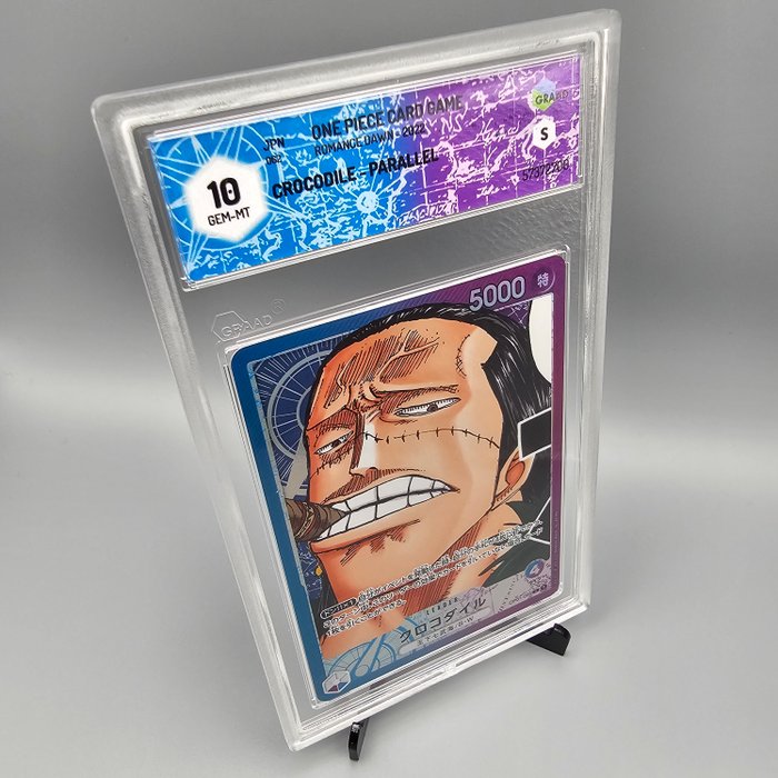 Crocodile [Parallel] OP01-062 L Graded card - Graad 10