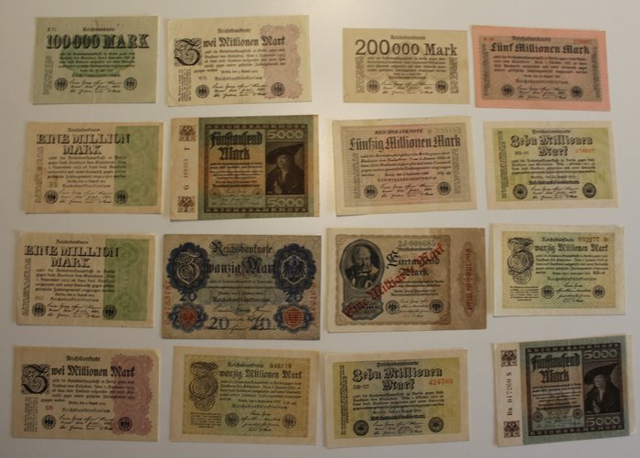 Tyskland. - 101 Banknotes - various dates  (Ingen mindstepris)