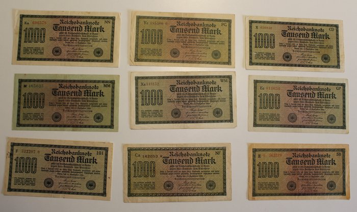 Tyskland. - 101 Banknotes - various dates  (Ingen mindstepris)