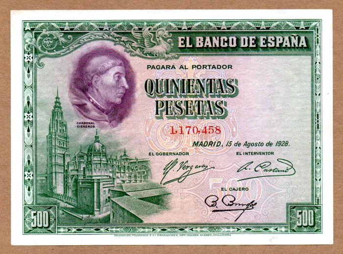 Spanien. - 3 banknotes - various dates  (Ingen mindstepris)