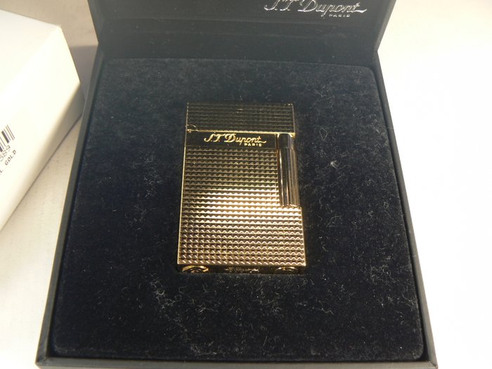 S.T. Dupont - Line 2 Points Diamants - Lighter - Forgyldt