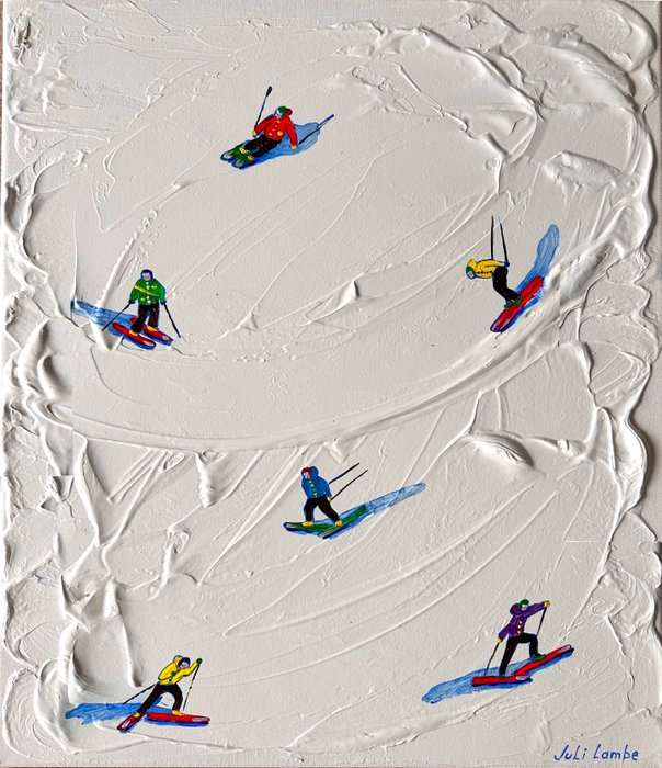 Juli Lampe (1980) - Ski Lovers in the snowy expanses.