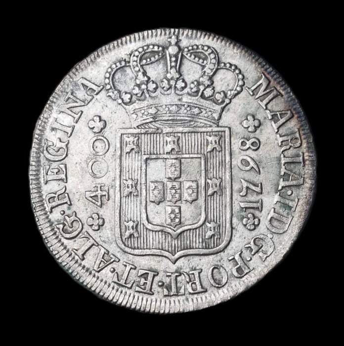 Portugal. D. Maria I (1786-1799). Cruzado Novo (480 Reis) 1798 - Coroa Alta  (Ingen mindstepris)