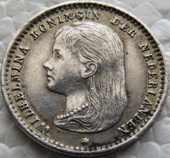 Holland Wilhelmina (1890-1948) 10 Cents 1892  (Ingen mindstepris)