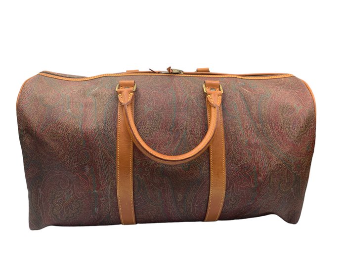 Etro - Paisley Leather Boston - Rejsetaske