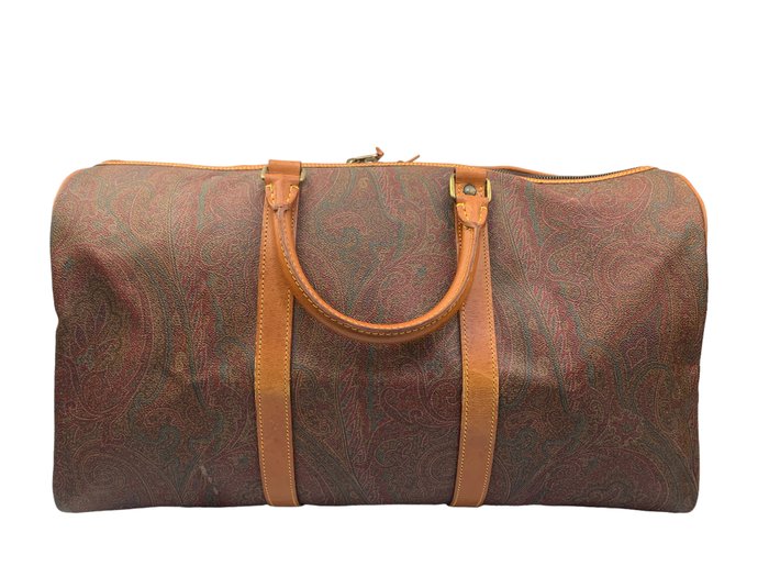 Etro - Paisley Leather Boston - Rejsetaske