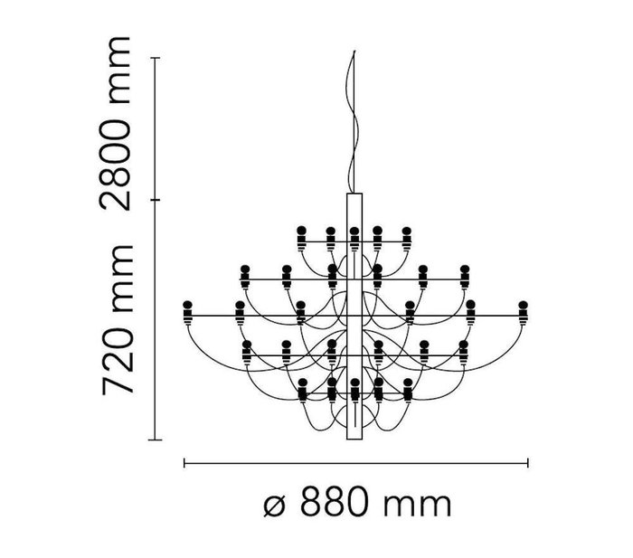 Flos - Gino Sarfatti - Hængende lampe - 2097/30 - Metal