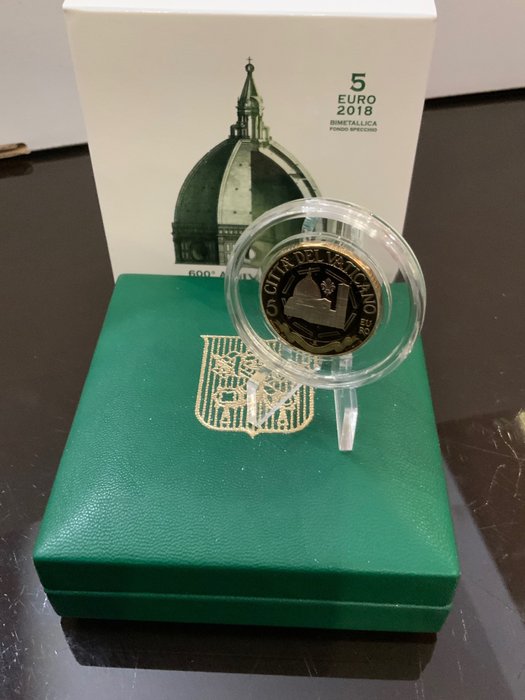 Vatikanstaten. 5 Euro 2018 "Cupola di Santa Maria del Fiore" Proof  (Ingen mindstepris)