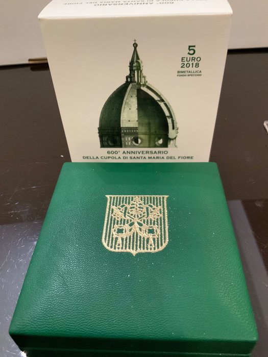 Vatikanstaten. 5 Euro 2018 "Cupola di Santa Maria del Fiore" Proof  (Ingen mindstepris)