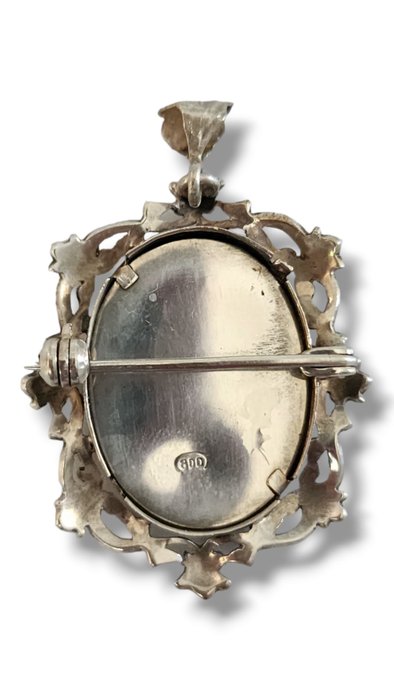 Broche Antik sølvbroche/vedhæng, æra 1900