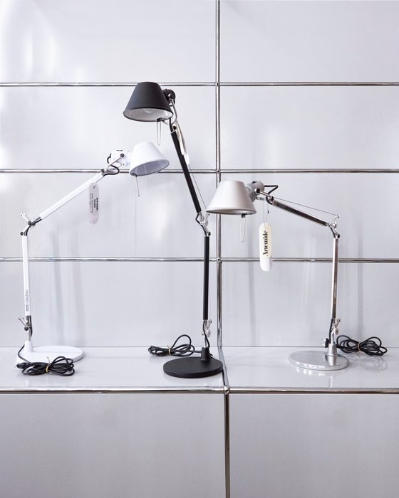 Artemide - Michele De Lucchi, Giancarlo Fassina - Skrivebordslampe - Tolomeo minibord - Aluminium - VÆLG DIN FARVE