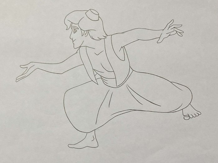 Aladdin (Walt Disney) - 1 Original animationstegning af Aladdin - 1992