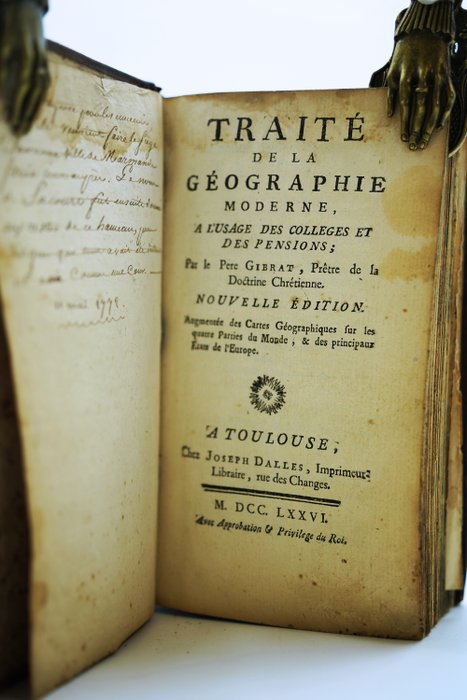 Père Gibrat - Traité de la géographie moderne - 1776