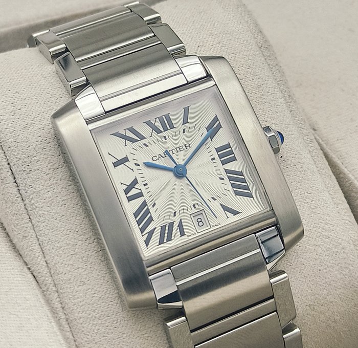 Cartier - Tank Française Automatic - W51002Q3 - Unisex - 2000-2010