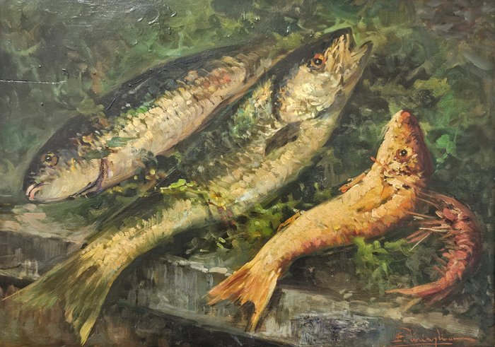 Ermogene Miraglia (1907-1964) - Il banco del pesce